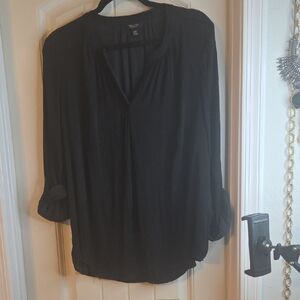 Simply Vera Vera Wang Elegant Black Blouse